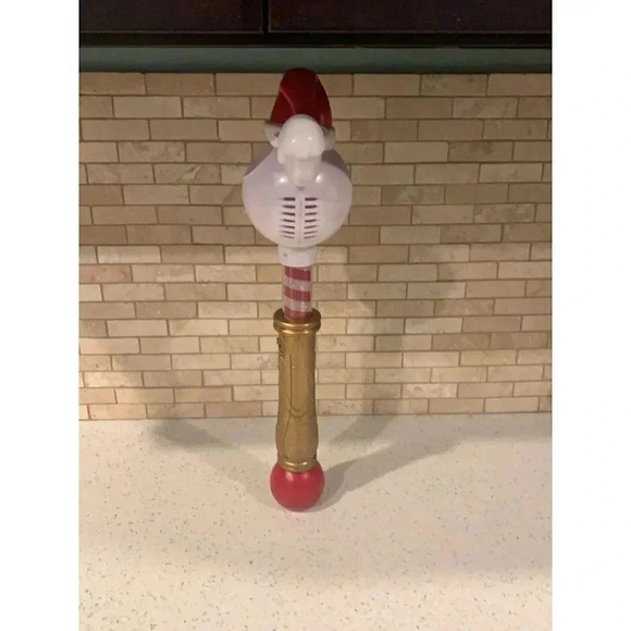 Disney Parks Santa Mickey Mouse Glow Super Bubble Blower Wand lights up 18"  bm - Picture 4 of 5